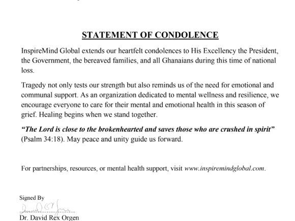 Statement of Condolence